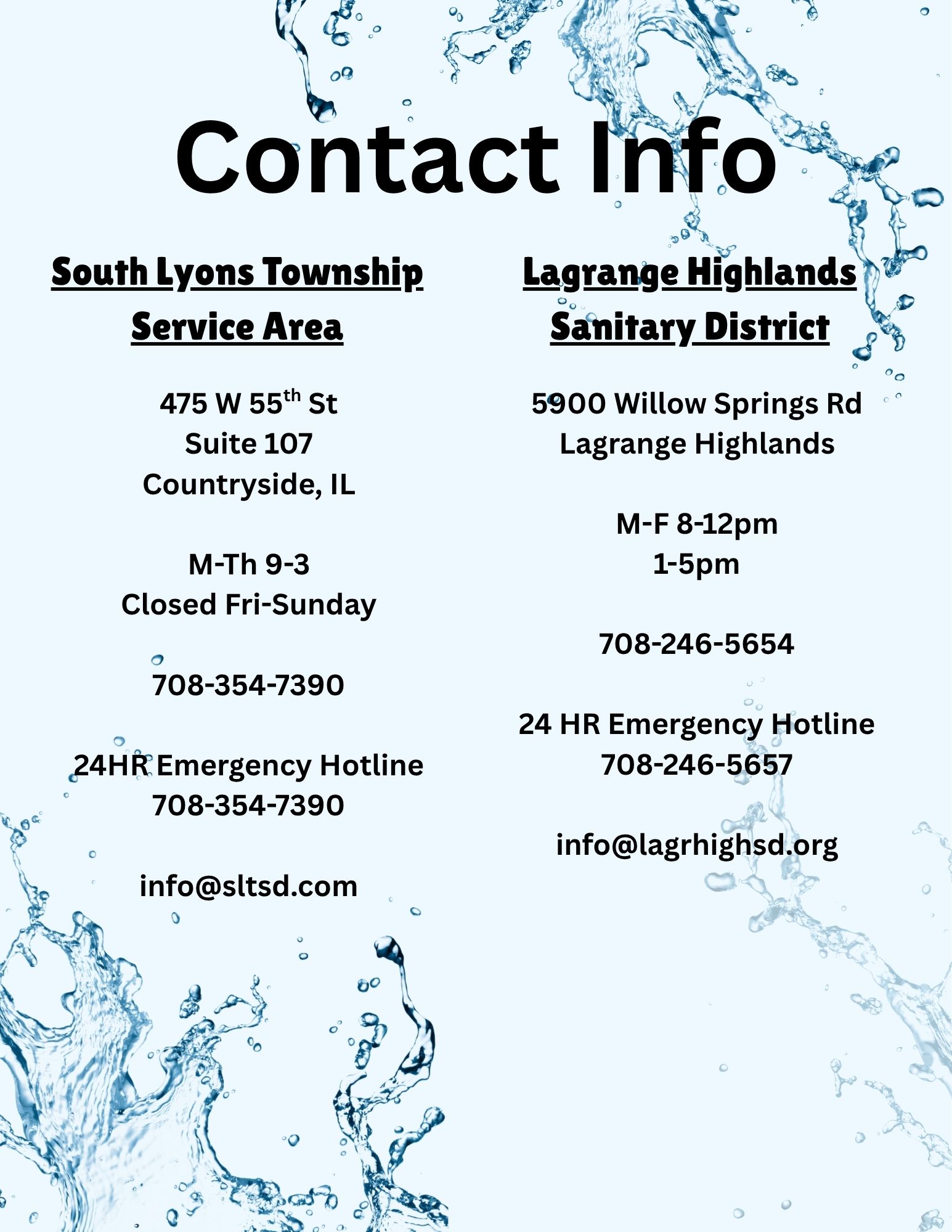 South Lyons Township Service Area